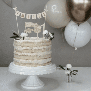 Caketopper erster GEburtstag Geburtstagskuchen mit Tiere Biene Reh Katze Hund Dino Geschenk Blume Luftballon und Girlande mit Name personalisierbar