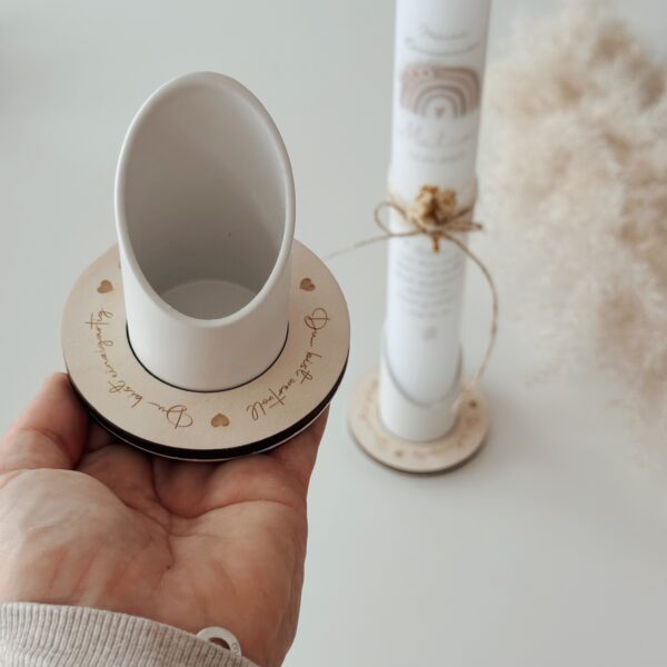 Kerzenhalter für Kommunion- /Taufkerze