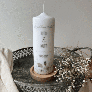 Taufkerze hochzeitskerze goldene Hochzeit silberne Hochzeit Hölzerne Hochzeit Standesamt Hochzeit Kerze