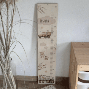 Messlatte Bauernhof für Junge natürlich schlicht