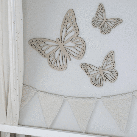 Kinderzimmer Wanddeko, Wandspruch, Wandtattoo fürs Kinderzimmer aus Holz Schmetterling