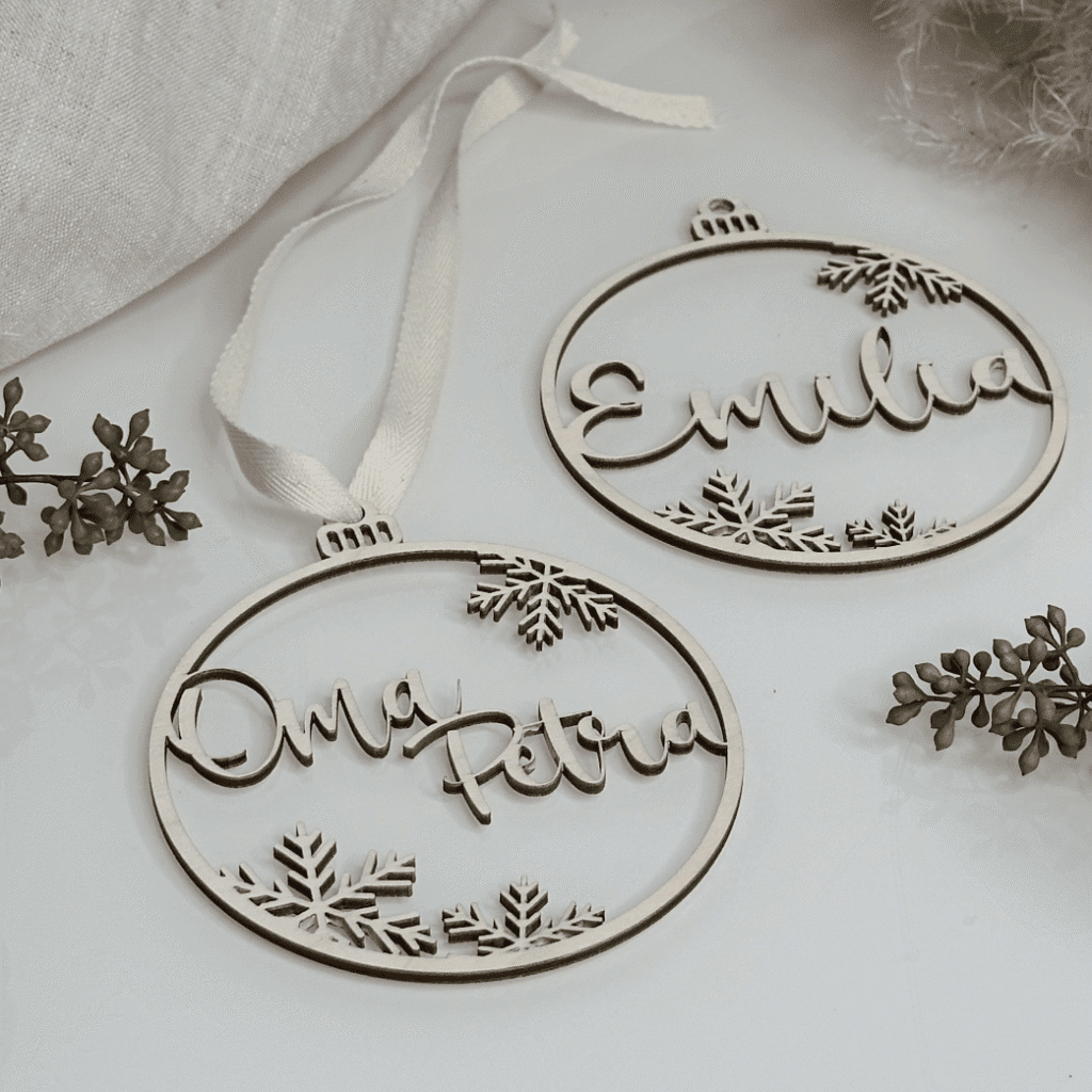 personalisierter Weihnachtsanhänger für Geschenke, Christbaumkugel, Weihnachtsdeko personalisisert