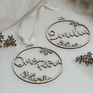 personalisierter Weihnachtsanhänger für Geschenke, Christbaumkugel, Weihnachtsdeko personalisisert