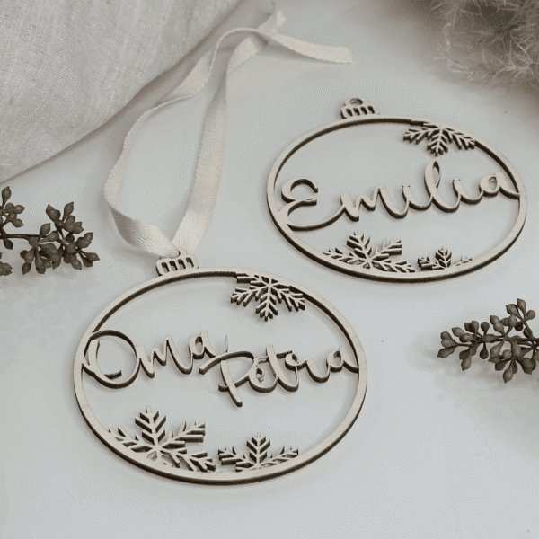 personalisierter Weihnachtsanhänger für Geschenke, Christbaumkugel, Weihnachtsdeko personalisisert