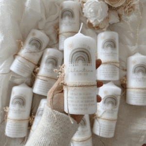 Gästekerze passend zur Taufkerze - Gastgeschenk Taufe passend zur Taufkerze