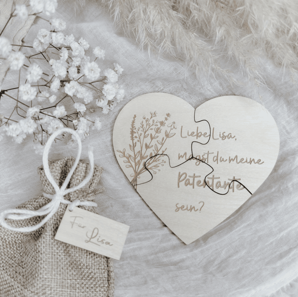 Puzzle Frage Willst du mein Patenonkel / meine Patentante werden - Geschenkverpackung