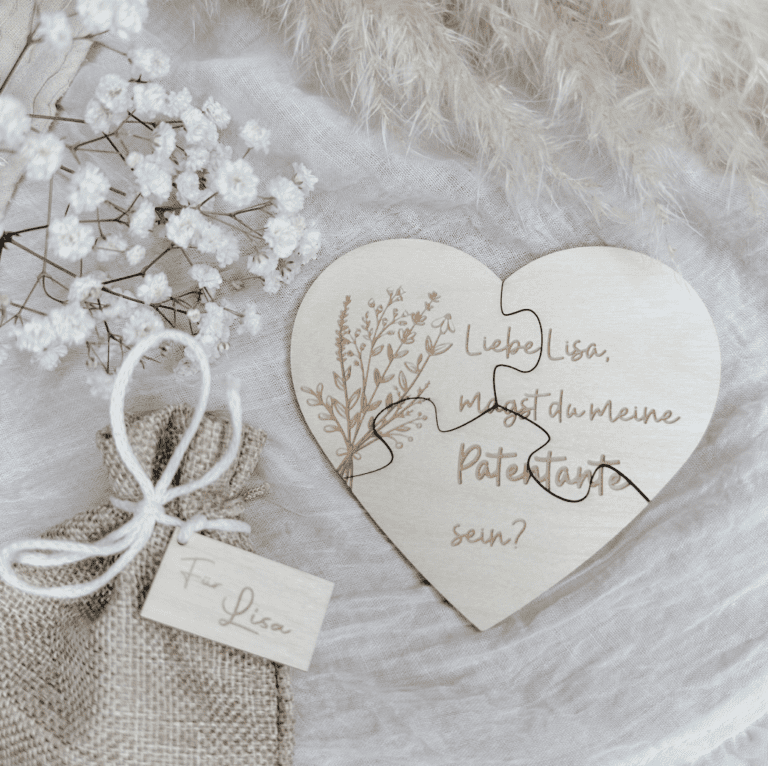 Puzzle Frage Willst du mein Patenonkel / meine Patentante werden - Geschenkverpackung