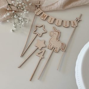 Personalisiertes Caketopper-Set “Einhorn"