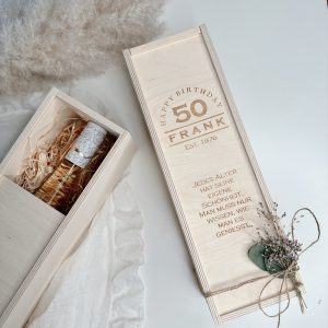 Personalisierte Weinkiste "Happy Birthday"