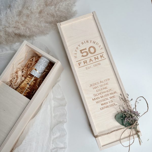 Personalisierte Weinkiste "Happy Birthday"