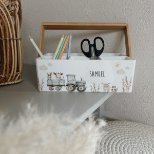 Stiftebox für Kinder „Bauernhof" personalisiert