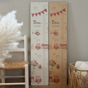 Kindermesslatte „Tatütata" personalisierbar aus Holz