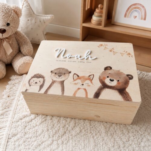 Erinnerungsbox "Waldtiere" personalisiert