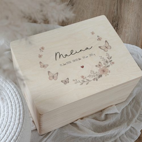 Erinnerungsbox "Schmetterlinge" personalisiert