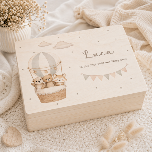 Erinnerungsbox "Ballonfahrt" personalisiert