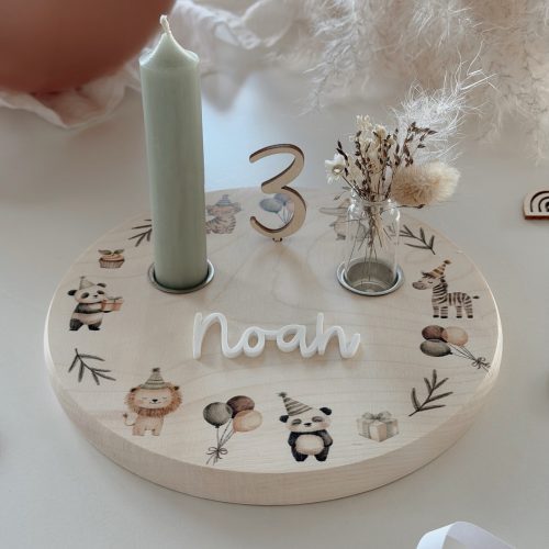 Geburtstagsteller "Geburtstagstiere" personalisiert