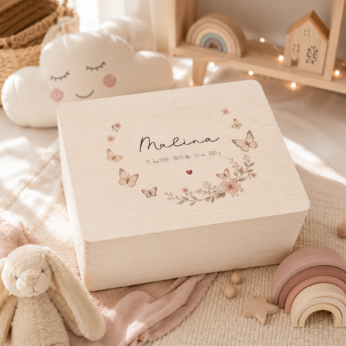Erinnerungsbox "Schmetterlinge" personalisiert