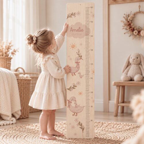 Kindermesslatte "Gänseblümchen" personalisiert aus Holz